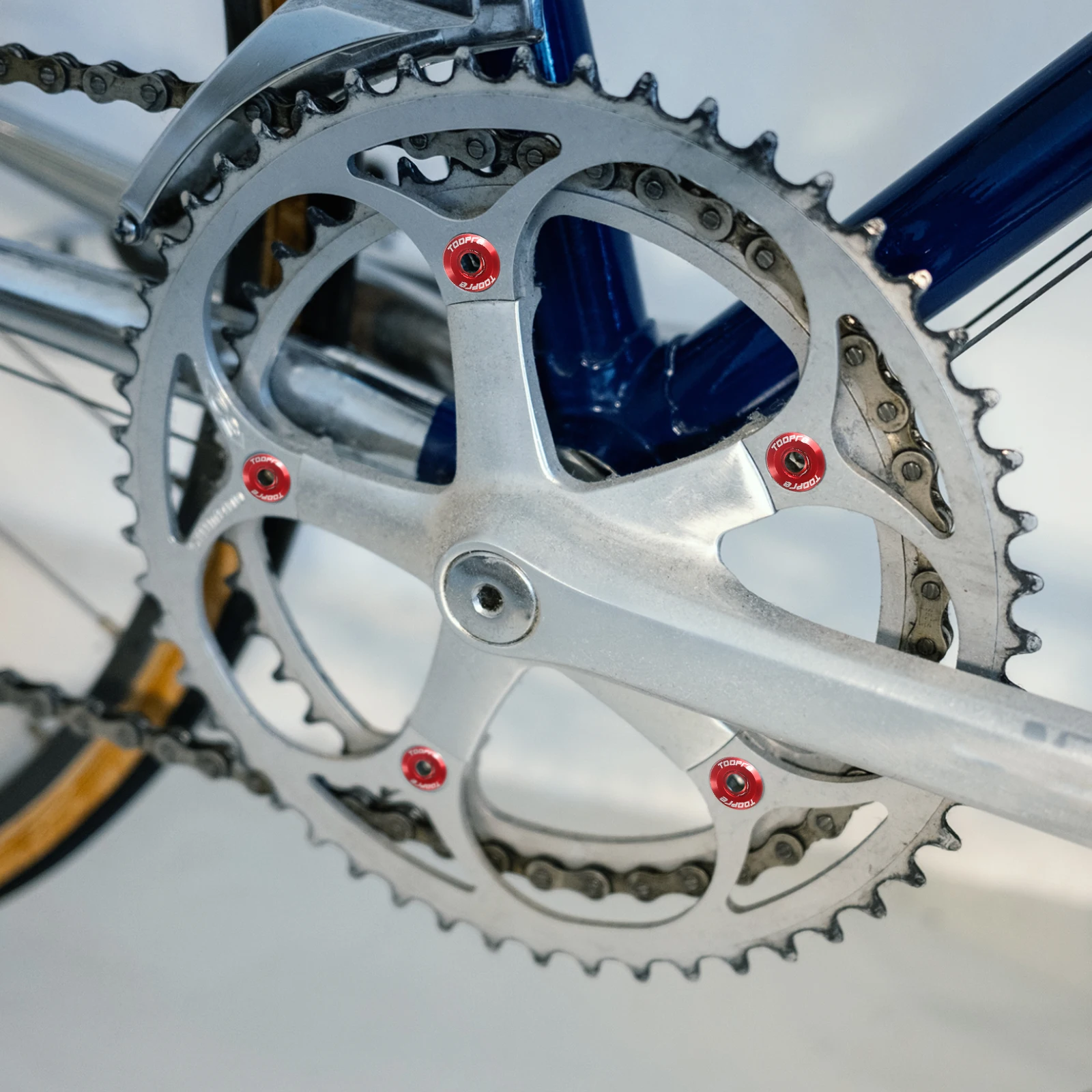 5 قطعة 6.5/8.5 مللي متر سلسلة البراغي واحدة مزدوجة سلسلة مسامير M8 دراجة من سبيكة الألومنيوم سلسلة مسامير الطريق الجبلية الدراجة الجبلية