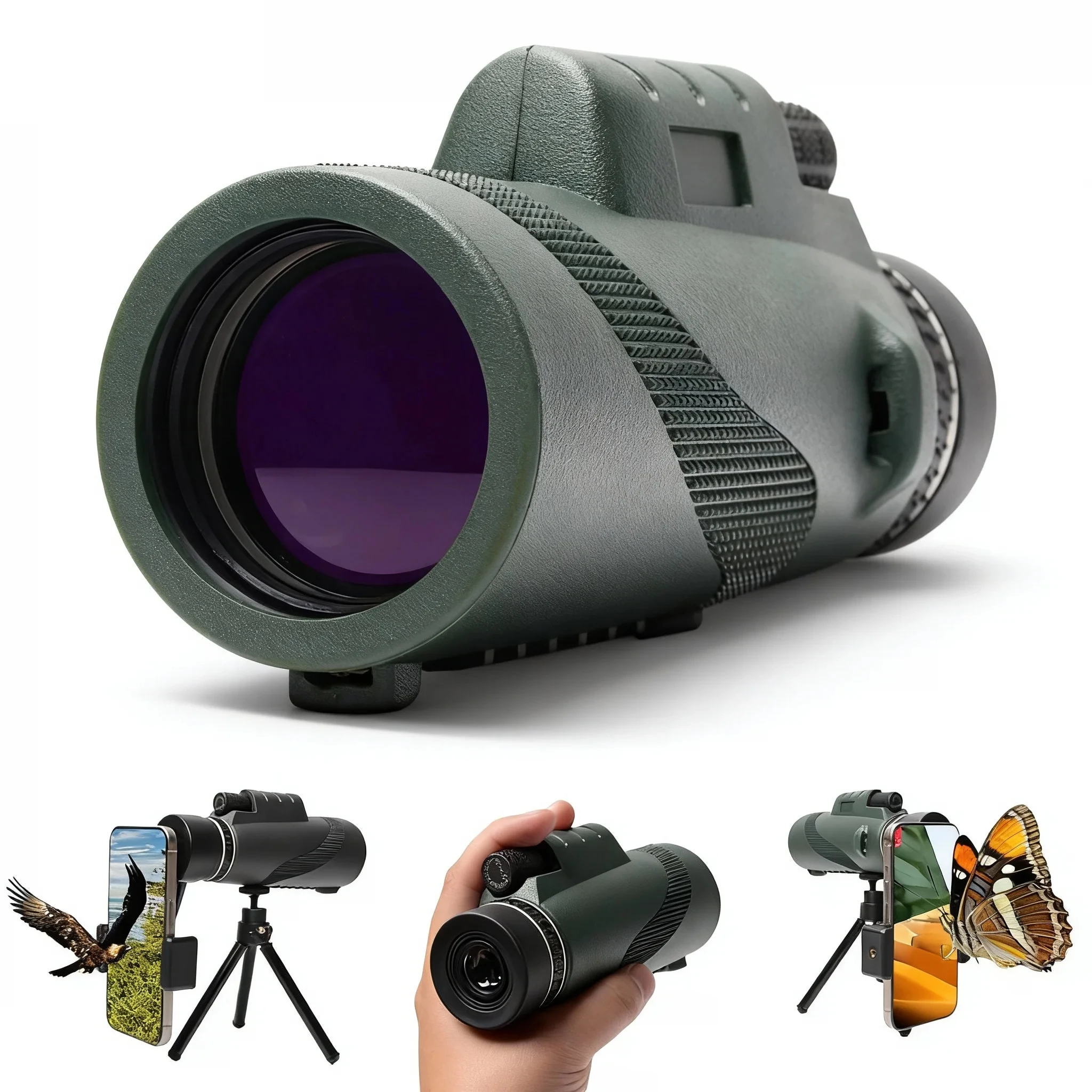 80X100 HD  Powerful Monocular Telescope Portable Binoculars Long Range Telescope Hunting Camping With Outdoor Camping Travel