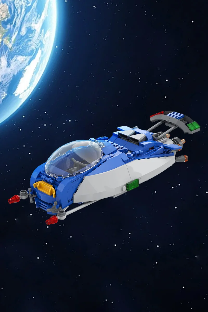 

MOC MIS010 классический космический самолет кирпичи модель космическая война MIS010 космический корабль строительные блоки сборка игрушки дети DIY подарки на день рождения