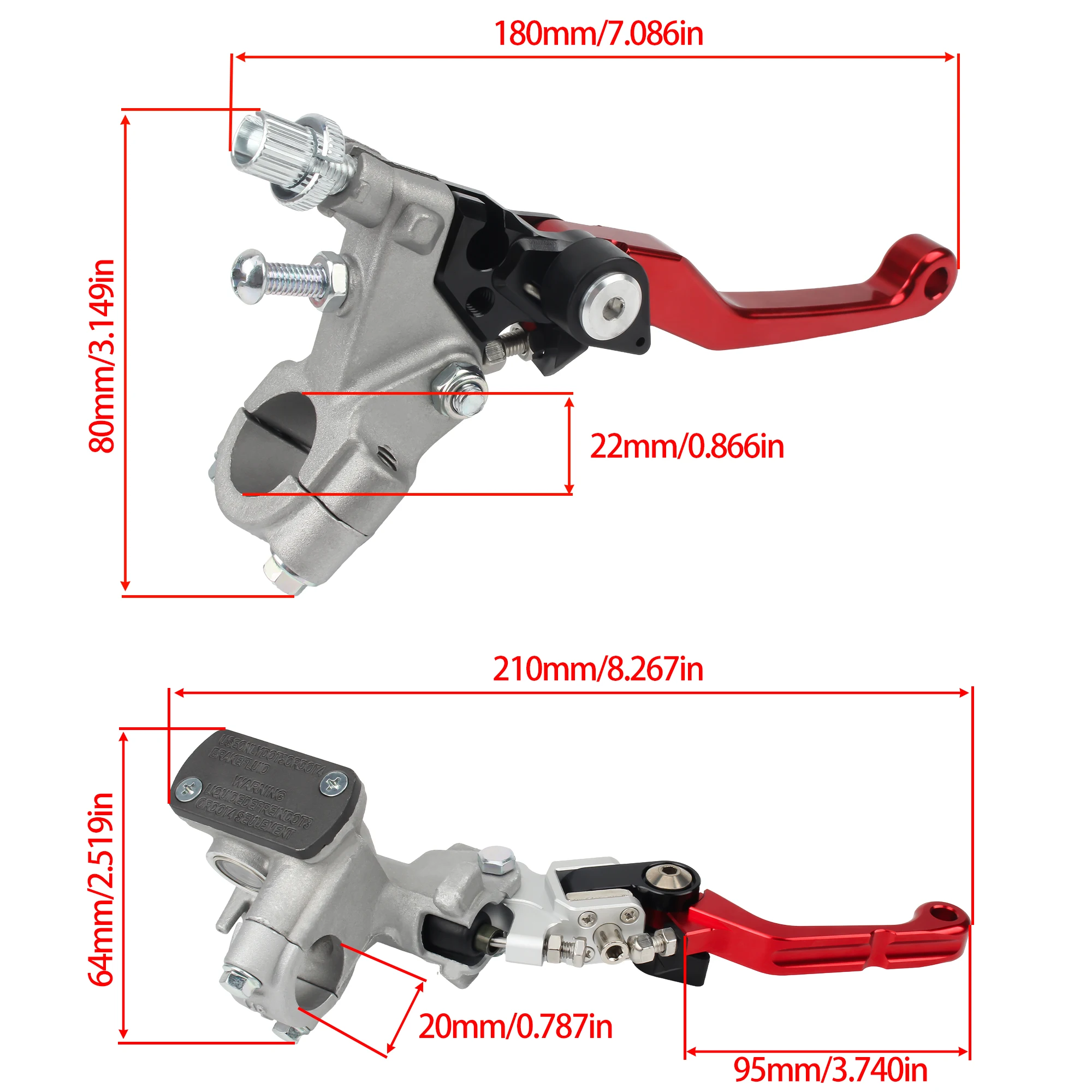 22MM For HONDA Motorcycle Hydraulic Brake Lever And Clutch Handle Lever For HONDA CR 125R 250R 500R CRF 150 250 450 2002-2021