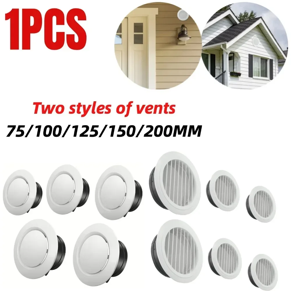 

1 Pcs ABS Round Air Vent Louver Grille Cover Outlet Adjustable Exhaust Vent Ducting Ventilation Grilles Ceiling Air Vent Covers