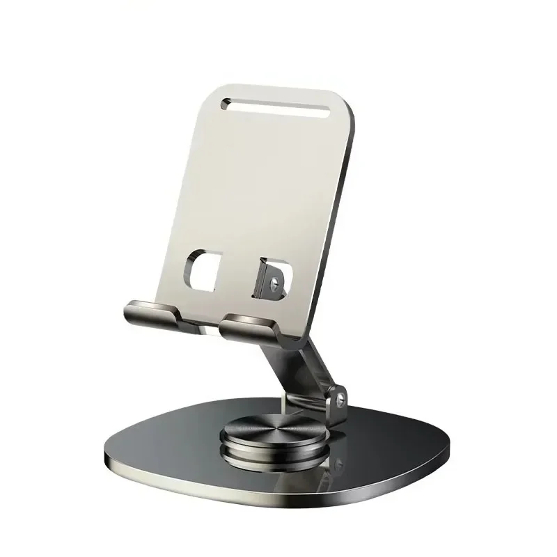 Aluminum Alloy Portable Tablet Holder 720 Rotate Lazy Desktop Stand For iPad Adjustable Flexible Folding Live Mobile Mount Stand