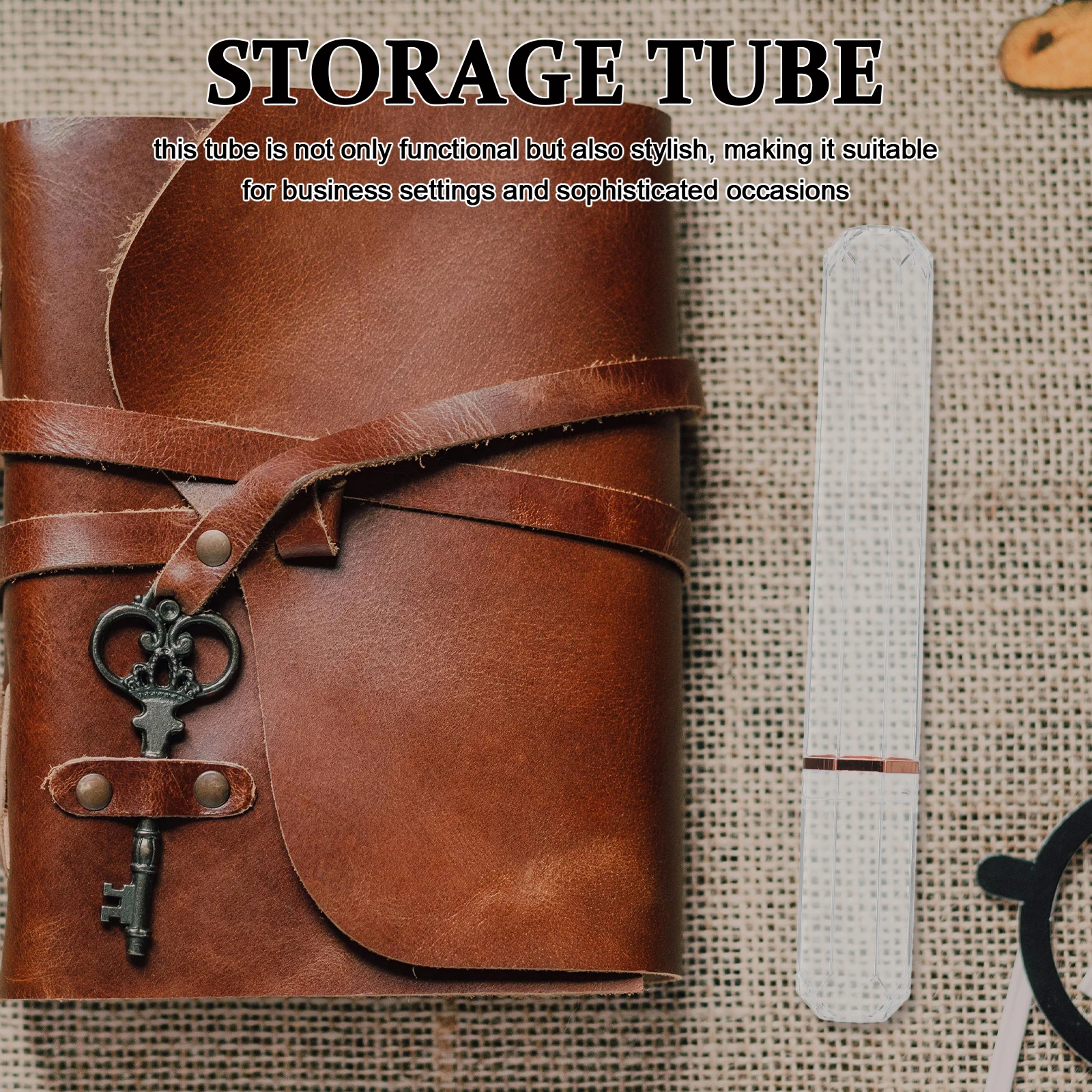 

Tube Portable Organizer Acrylic Container Pocket Cigarette Case Saver Transparent Protective Travel