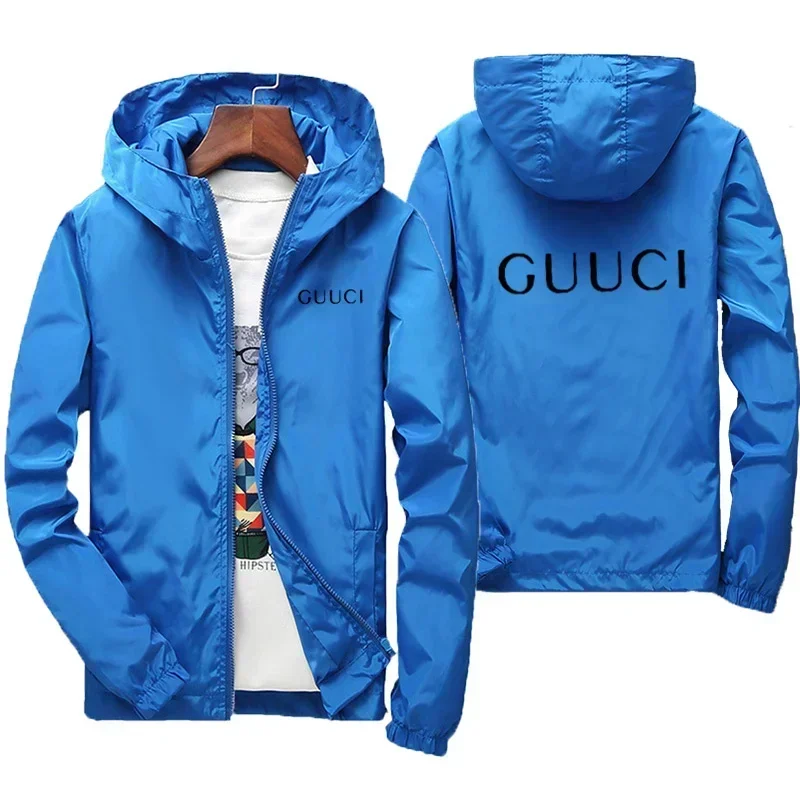

2025 Men's Fashion Outdoor Sports Zipper Windproof, Waterproof and Warm Jacket, Spring and Autumn Men's Hooded Fashion Jacket