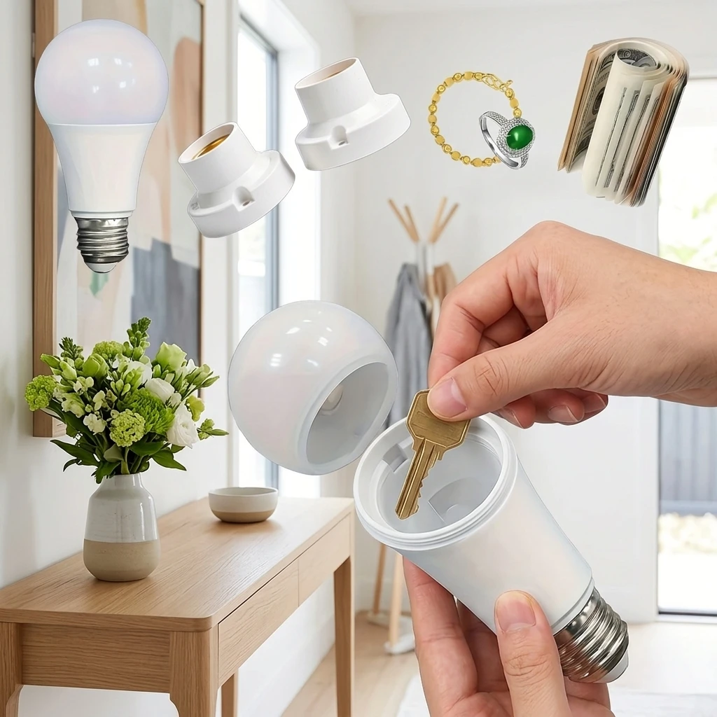 Home Concealment Safe Fake Light Bulb Diversion Stash Container Private Hidden Storage Secret Hiding Compartment BHL2303 view 2