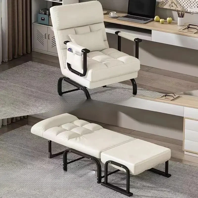 Folding Home Recliner Office Lunch Break Lazy Nap Chair Single 2-in-1 Computer Desk Chairs Multi-functional Furniture