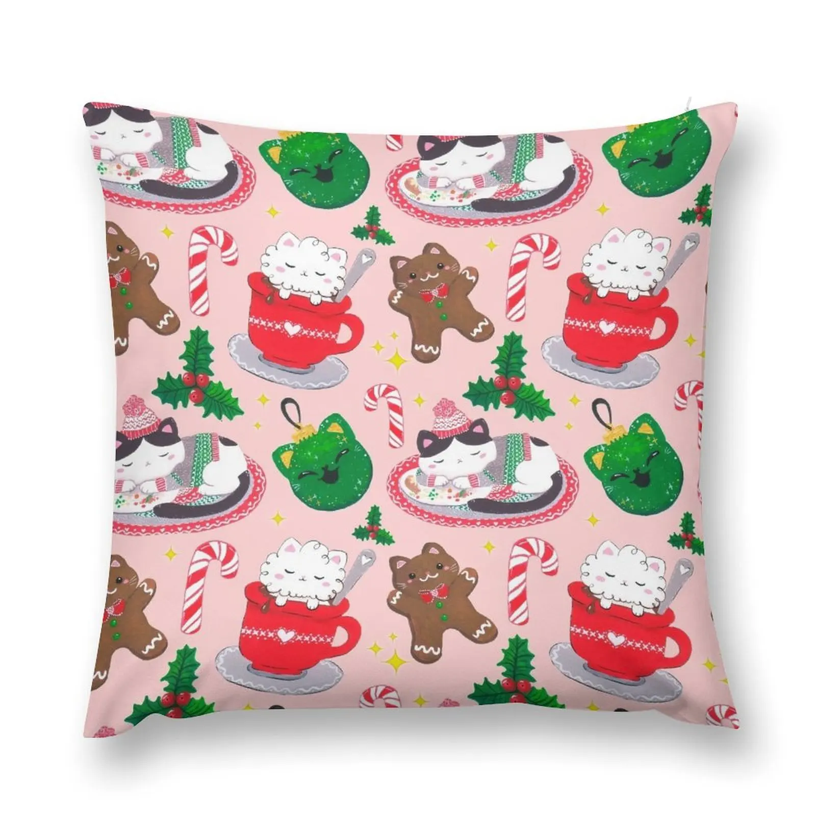 

Cat Christmas Throw Pillow Pillow Decor Sofa Cushions Covers Sofa Cushion Cover Pillowcases pillow