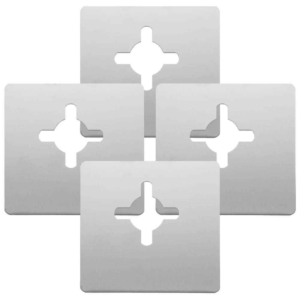 4개입 도어락 수리 플레이트 스테인리스 강 보강 커버 앞문 데드볼트 홀 필러 스트라이크 플레이트