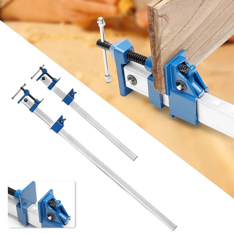 

24Inch DIY Heavy F-Clamp T Bar Wood Carpenter Clamps for Woodworking Quick Release Fixture Sash Long Cramp Bench Wood Grip