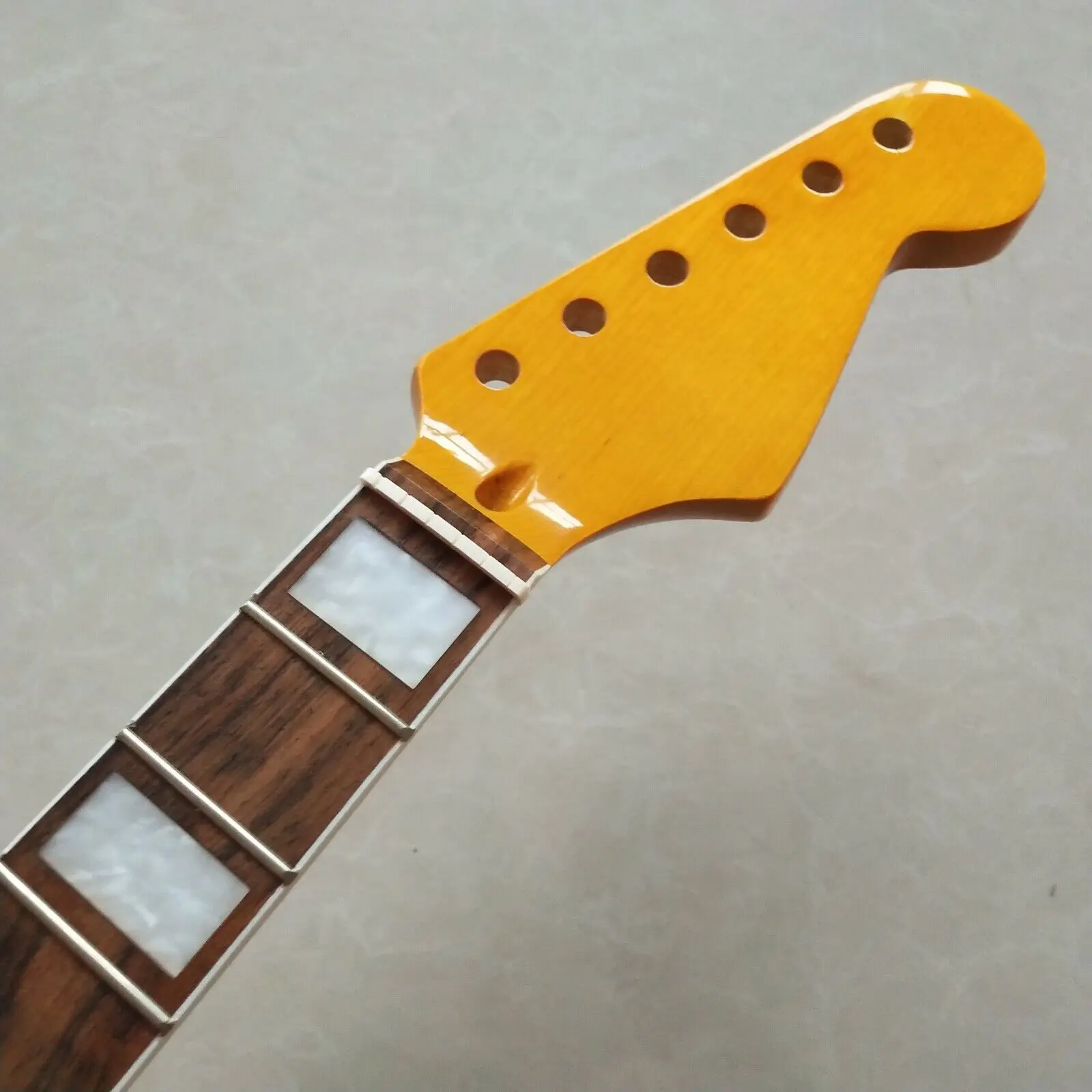 

Electric Guitar Neck Parts 22 fret 24inch Maple Rosewood Fretboard Block Inlay