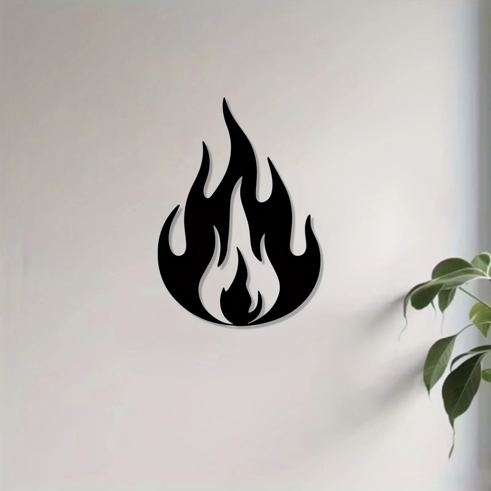 Flaming Torch Metal Wall Art, Rust‑Resistant Iron Mural, Living Room Garden Fence Decor, Unique Gift for Fire Lovers New Year