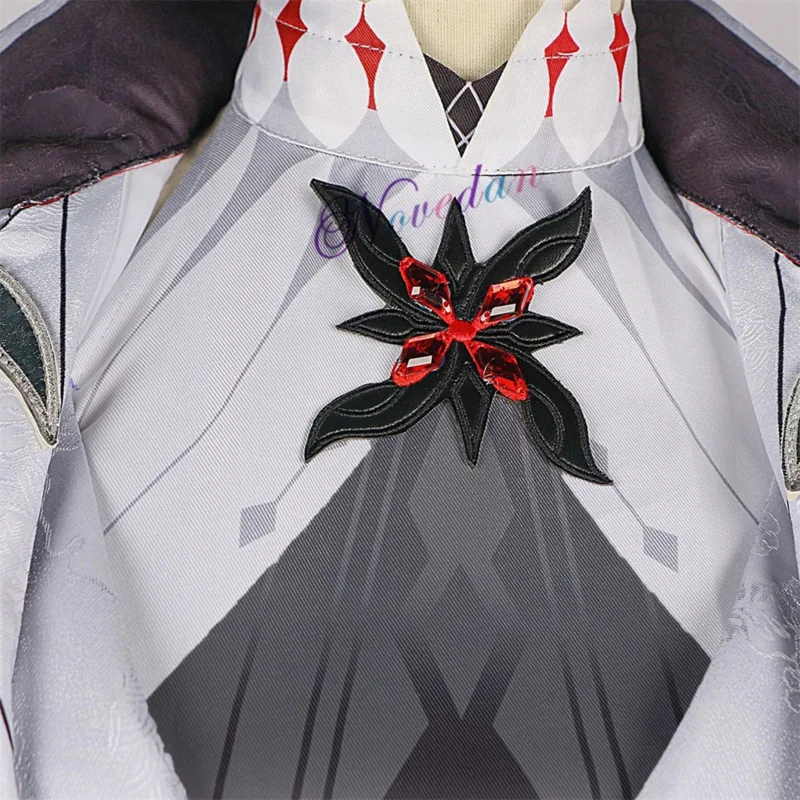 The Knave Arlecchino Cosplay Costume Cloak Wig Shoes Earrings Eleven Fatui Harbingers Cosplay Cloak Jacket Coat OA393