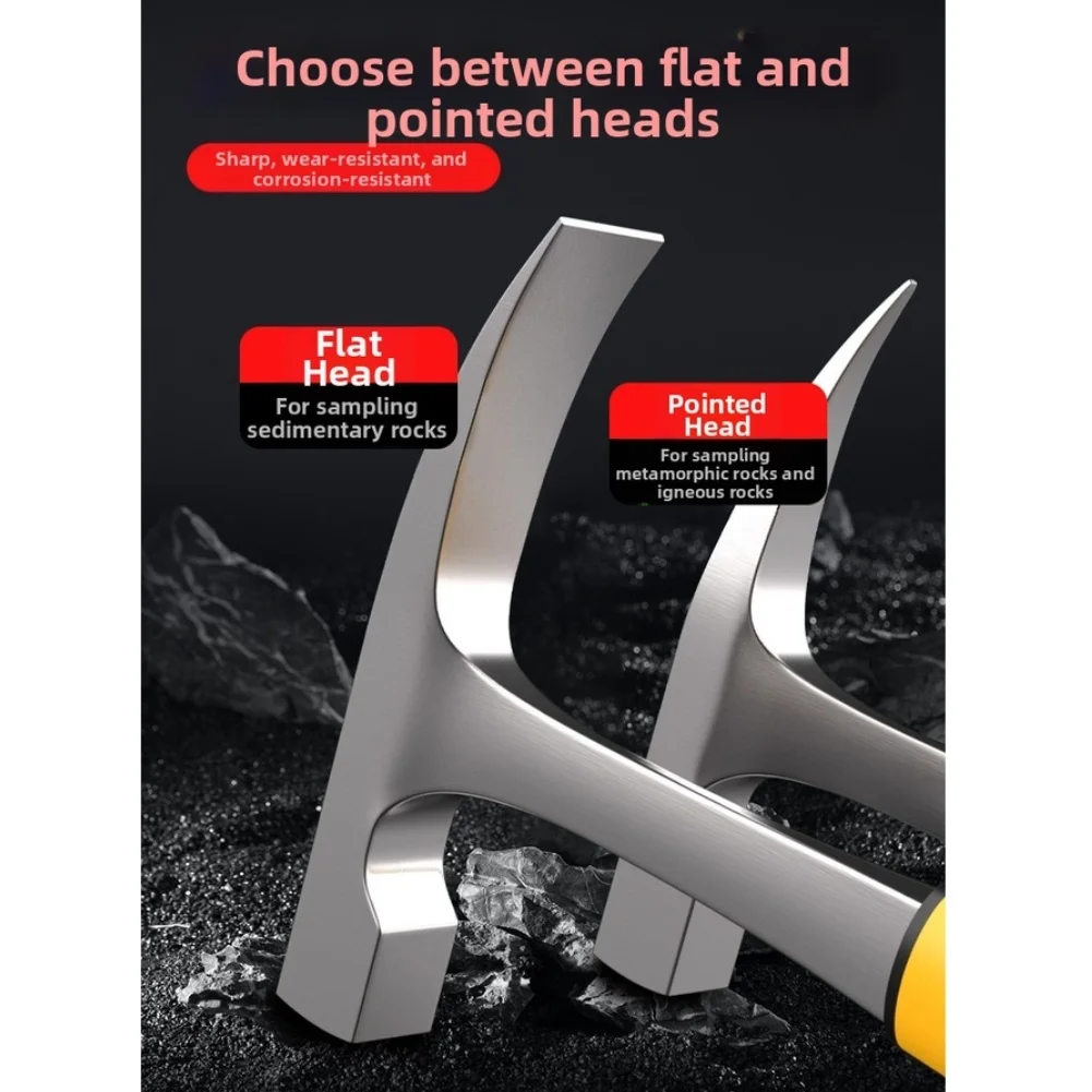 

﻿ 1pc Geological Exploration Hammer Multifunctional Rock Hammer Anti Slip Shock-absorbing Handle Outdoor Multi-purpose Hammer