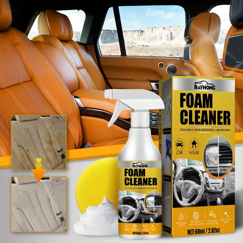 Multipurpose Foam Cleaner Spray Car Interior Foam Refinisher Cleaning Powerful Stain Removal Kit Multifunctional Foam Cleaner