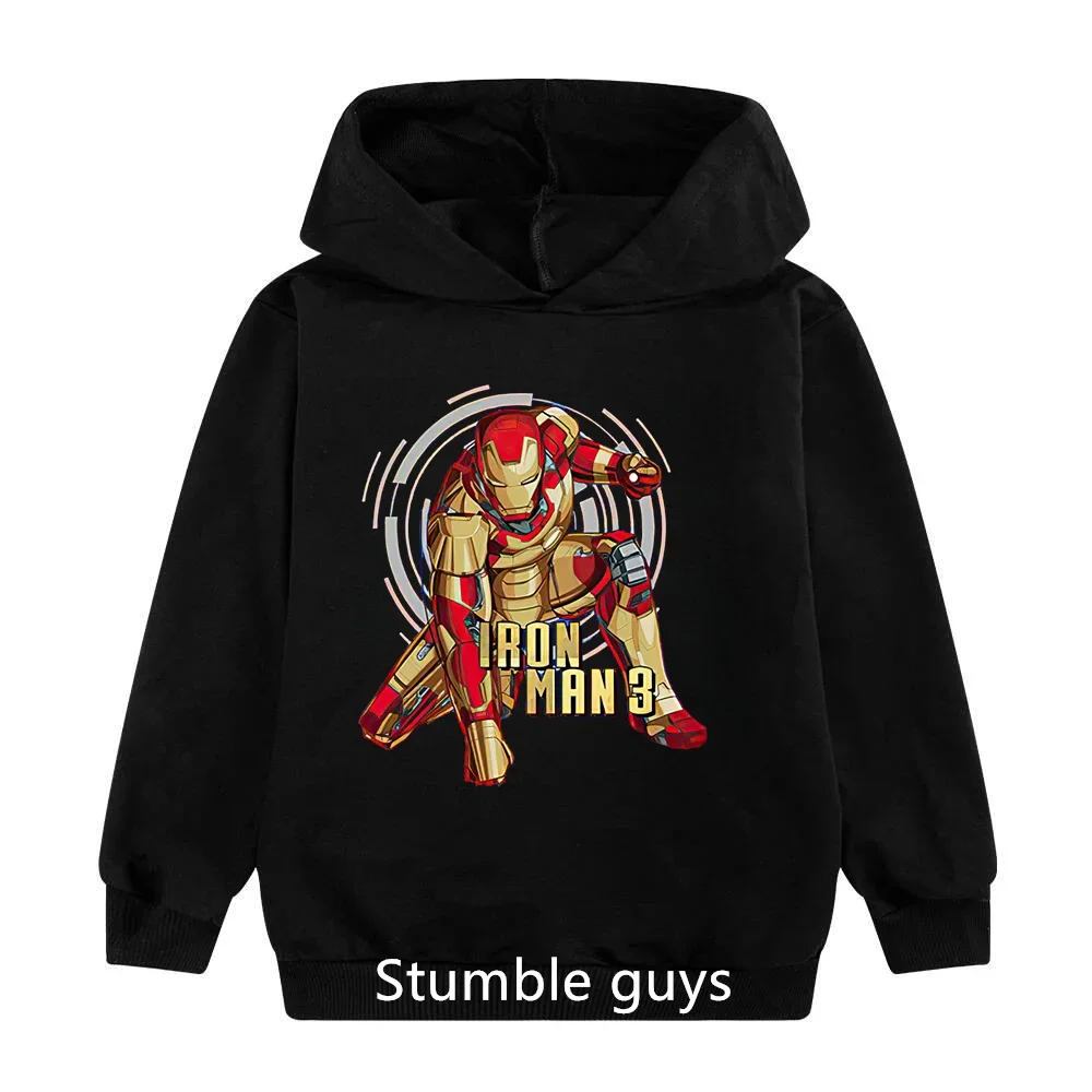 Hoodie Marvel Iron Man Hoodie Fall Sport Hoodie Kids Loose Casual Hoodie Boys Girls Street Cool