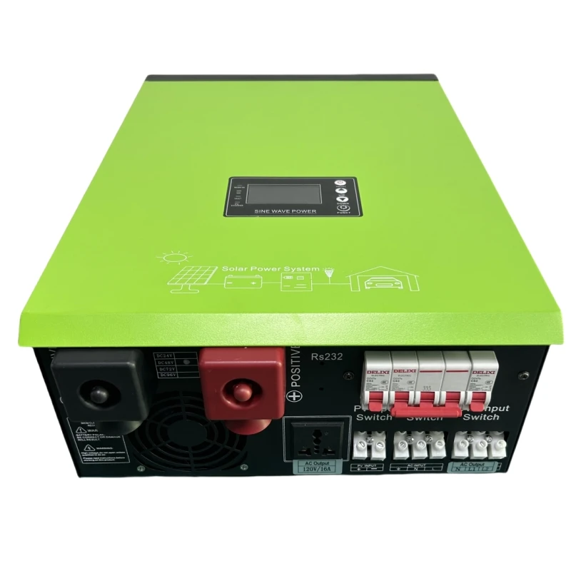 Low Frequency Split Phase Inverter 48v 5kw 3KW 24 Volt 6000watt 7KW Pure Sine Wave Hybrid Solar Inverter 120v 240v Usa 110v/220v