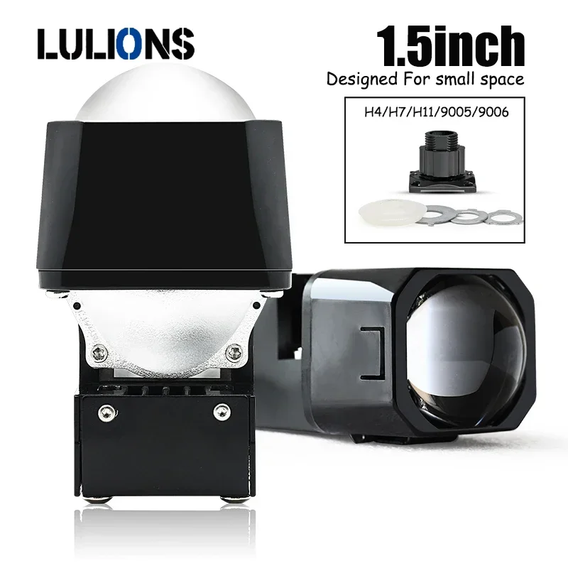 

Lulions 1.5inch Universal Bi Led Projector Lenses H4 H7 H11 Headlight White Color Universal Car 9005 9006 HB3 HB4 Car Fog Light