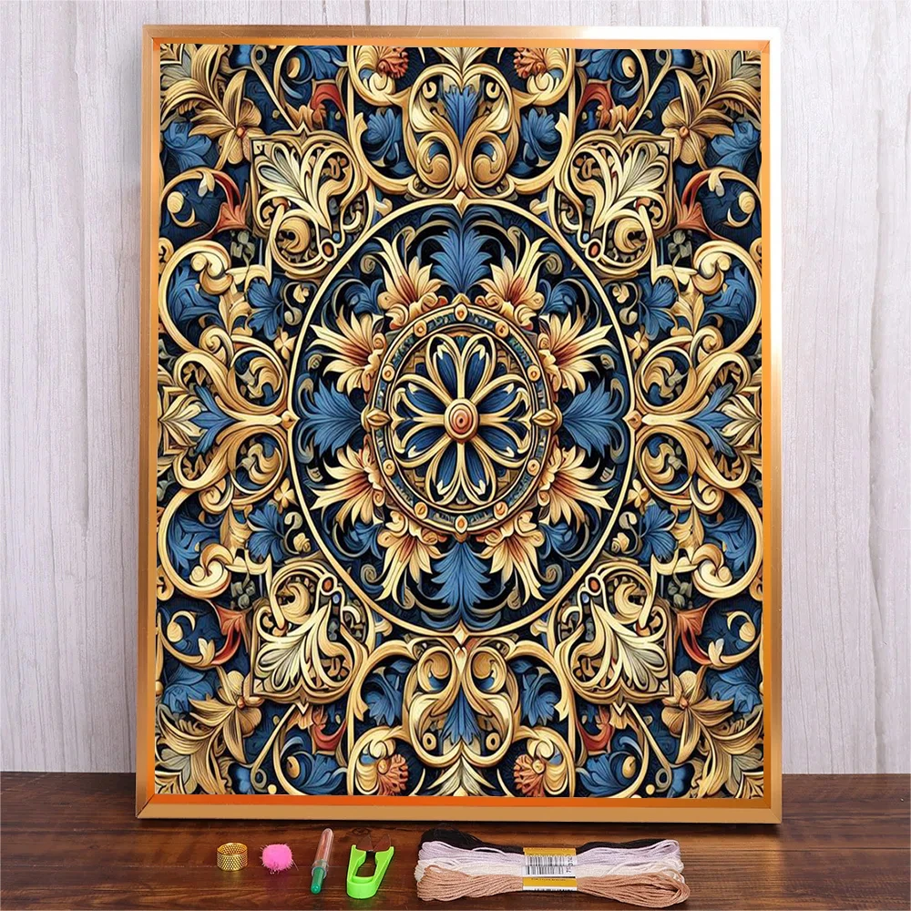 

Abstract Patterns Cross Stitch Amanda DIY 11CT Cross-Stitch Kits Embroidery Needlework Sets Home Decor For Living Room Wall