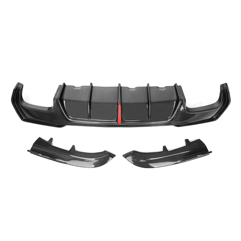 Good Quality Factory Outlet 3 PCS carbon fiber Rear Bumper Diffuser Splitters For BMW New 4 Series G22 Sports 2021+G22 Diffuser