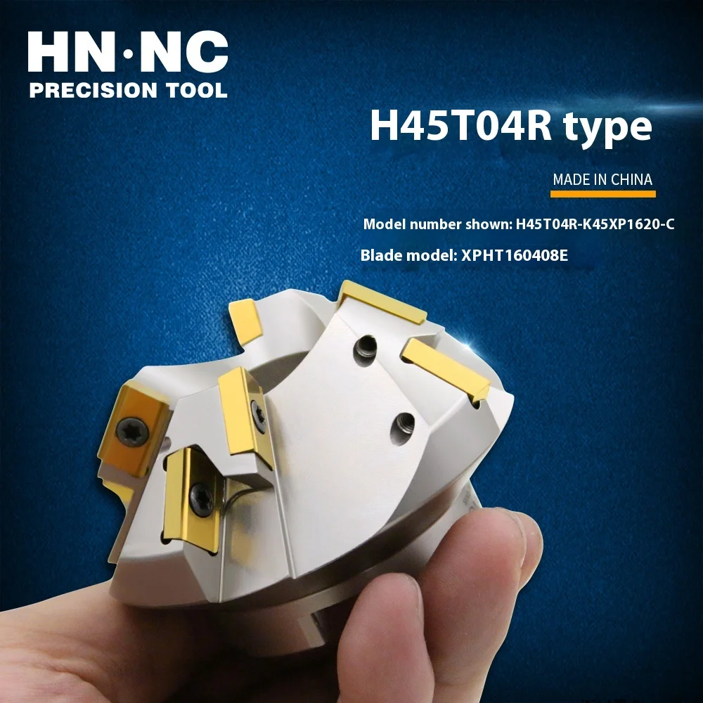 Welding Bevel Milling Cutter Head 30 Degree 35° H45T04R Chamfering Bevel Machining CNC Tool APMT1604 Blade