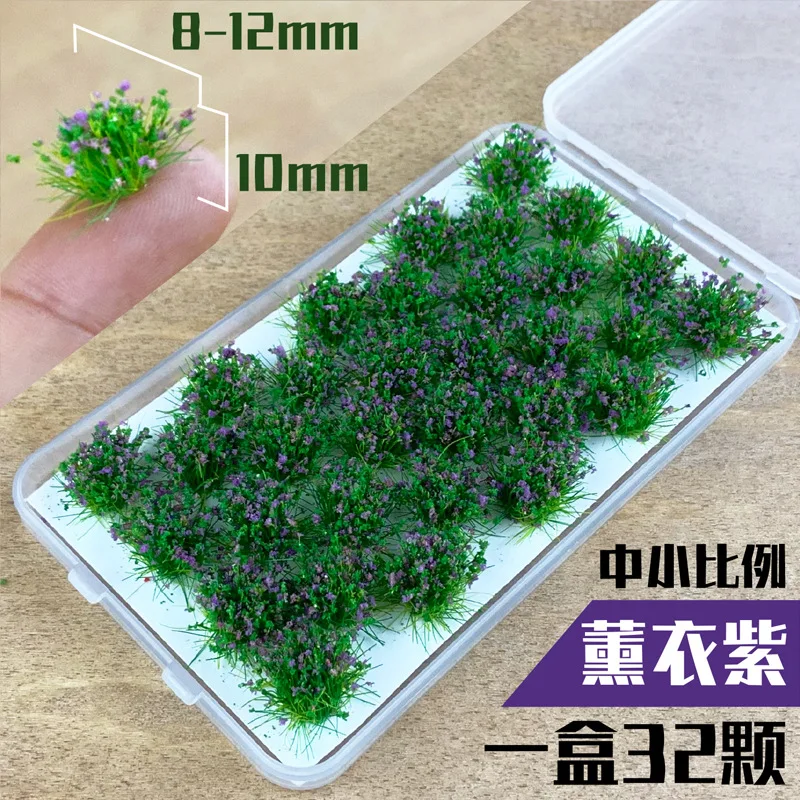 Simulation Blumen Gras Cluster Modell Miniatur Pflanzen Materialien für Sand Tisch/Garten Szene Layout Diorama Kits 32 Teile/schachtel – Detail 5