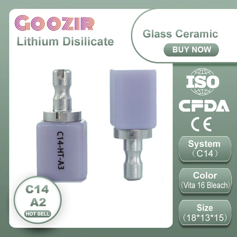 

Goozir Dental lab c14 lithium disilicate suitable for dental cad cam system