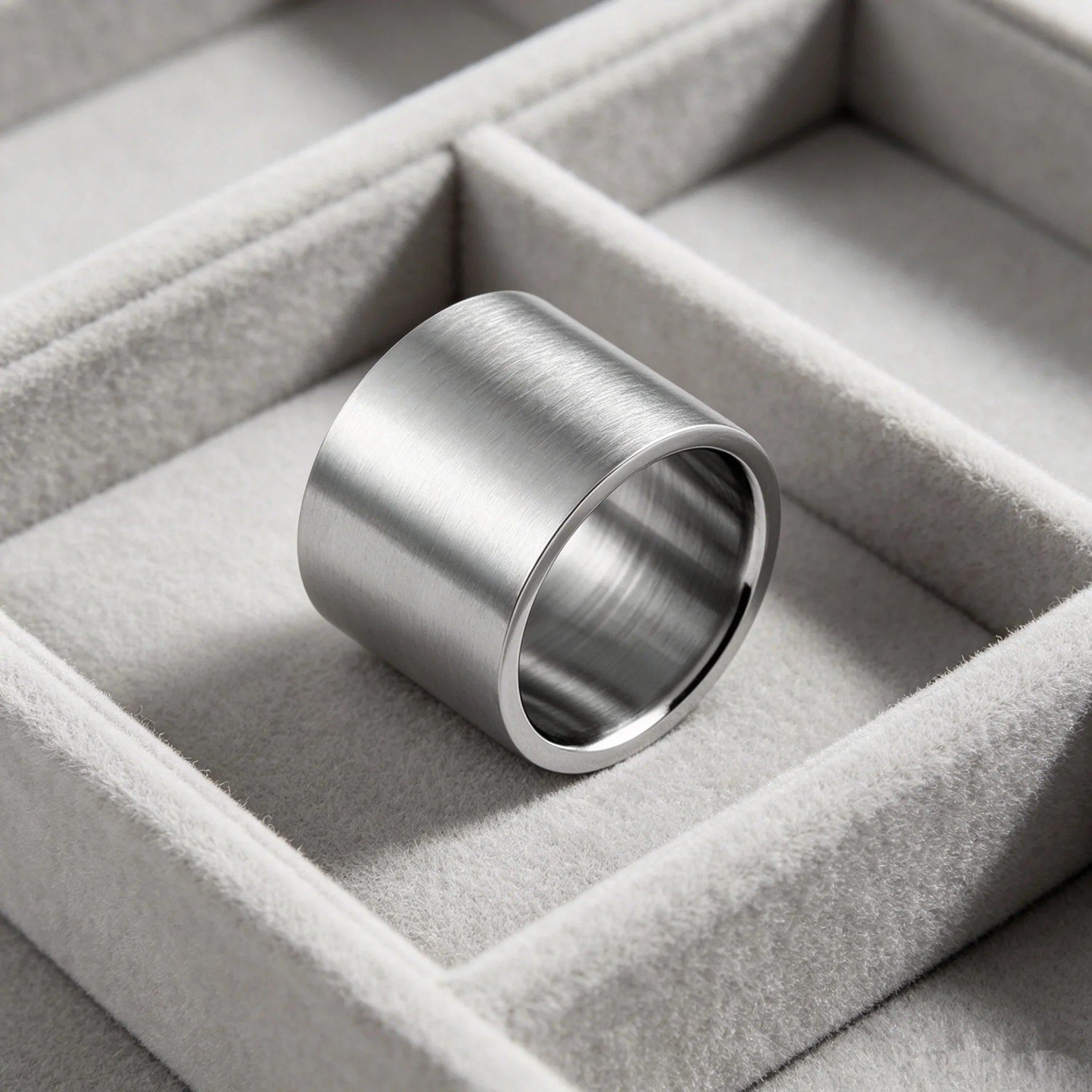 18mm Dull Silver Color Stainless Steel Ring for Men Biker
