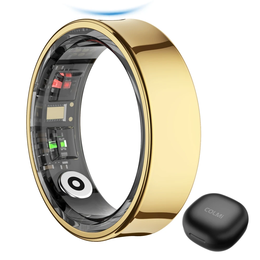 2024 COLMI R09 Smart Ring Heren Dames met oplaadetui, Gezondheids- en slaapmonitor, huidtemperatuurmonitor, 60 dagen batterijduur