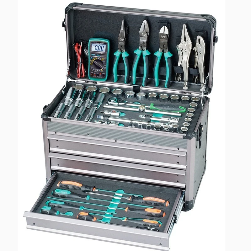 

Professional sleeve tool set 124-piece HW-612401M auto repair combination toolbox