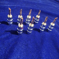 Hi-End CMC speaker banana plug Hifi Red Copper BFA Banana Plug Hi-end Banana Jack No soldering for loudspeaker Cable Connector