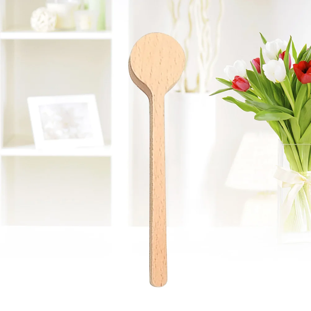 1 قطعة ملعقة خشب الدردار اليدوية الطبيعية مقبض طويل مقاومة للحرارة ل رامين إناء/ قدر لتقوم بها بنفسك أواني الطبخ الحرفية أدوات الخشب
