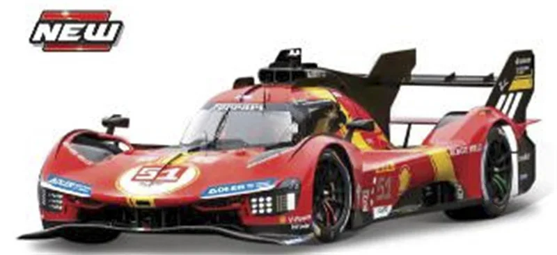 

Bburago 1:43 499P LMH 2023 г. # 51C Красная модель автомобиля Le Mans