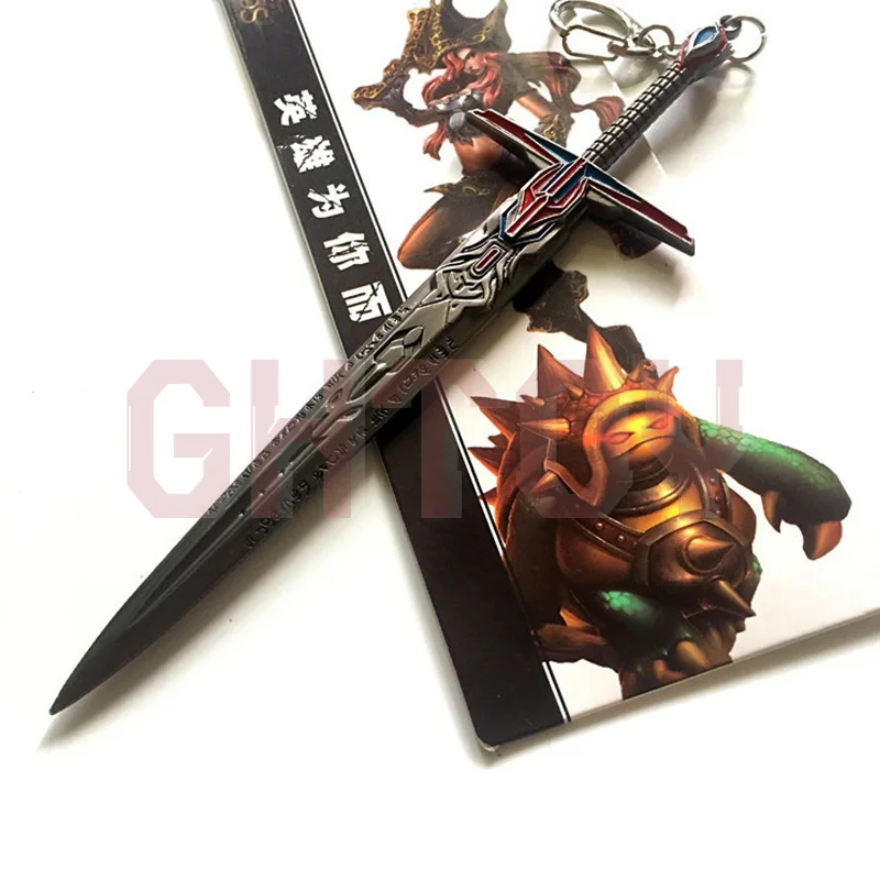 Periféricos de película y TV de 18cm/7,08 pulgadas, llaveros de espada de estrella genial, espada de juguete para Cosplay, modelo de arma de Metal, manualidades, bolsa de libros, colgante de regalo