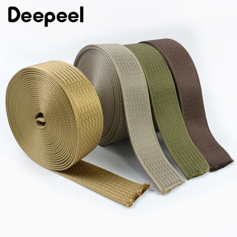

5/10Meters 38mm Nylon Webbing Strap Crochet Bags 2.4mm Thick Decorative Braid Ribbon Garment Belt Sling Band Sewing Accessories
