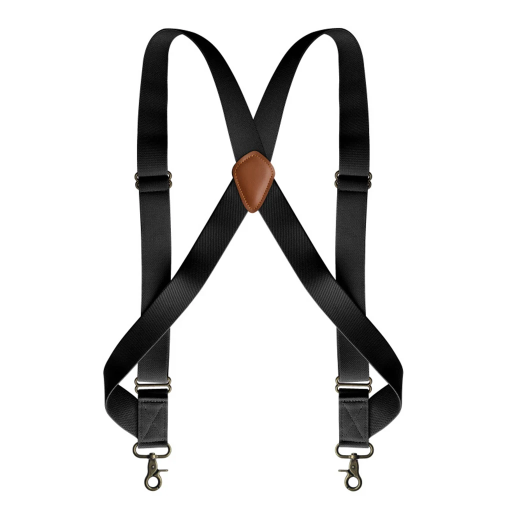 

Polyester Men Suspender Washable Metal Buckle Anti-skid Heavy Duty Brace Jeans Trousers Decorative Dance Party Braces