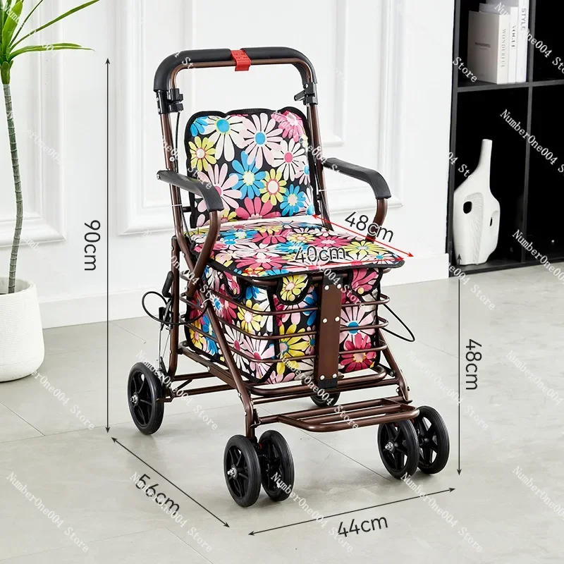 

The elderly walker can be pushed and sat on elderly help cart, and the elderly help the trolley folding shopping cart.