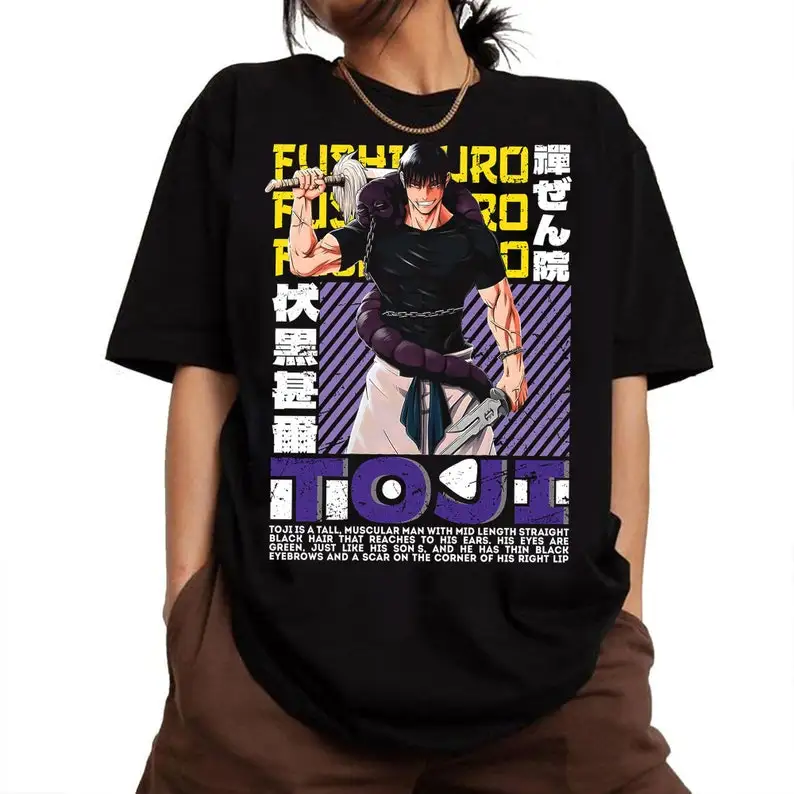 Camisa Toji Fushiguro Vintage, Camisa Megumi