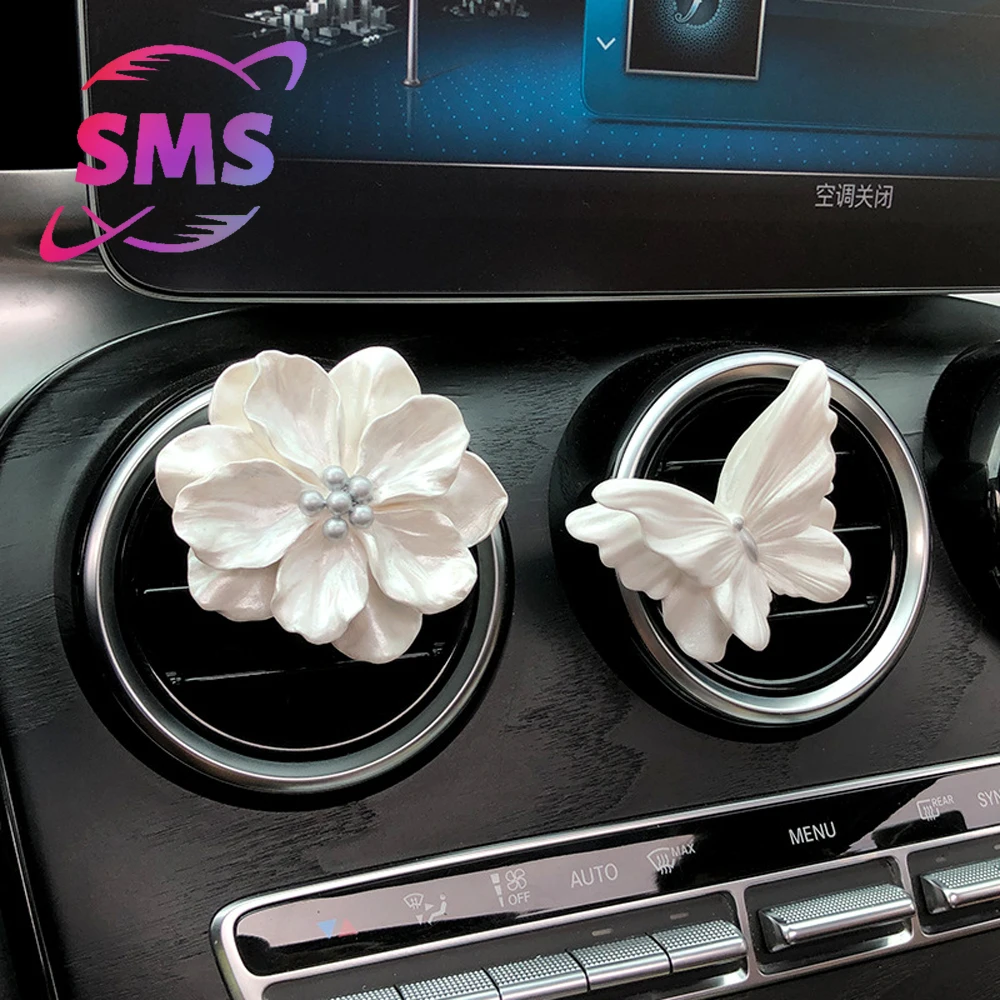

Car Perfume Clip Flower Air Outlet Car Air Freshener Peach Blossom Aroma Diffuser Car Decoration Accessories Fresh Air