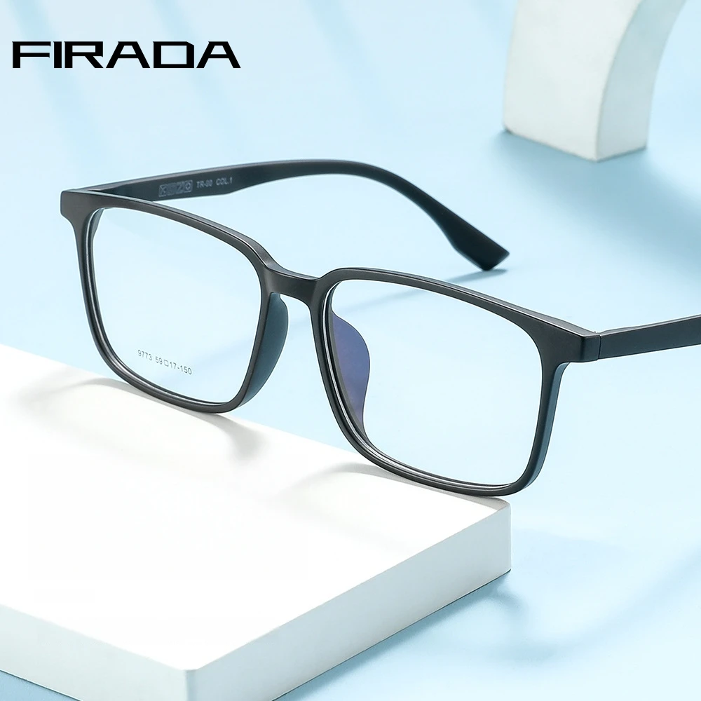 FIRADA Fashion Square TR90 Brillengestell Komfortable Business-Brillenfassung 2026 Neue Ultraleichte Retro-Brille für Männer und Frauen Y9773C