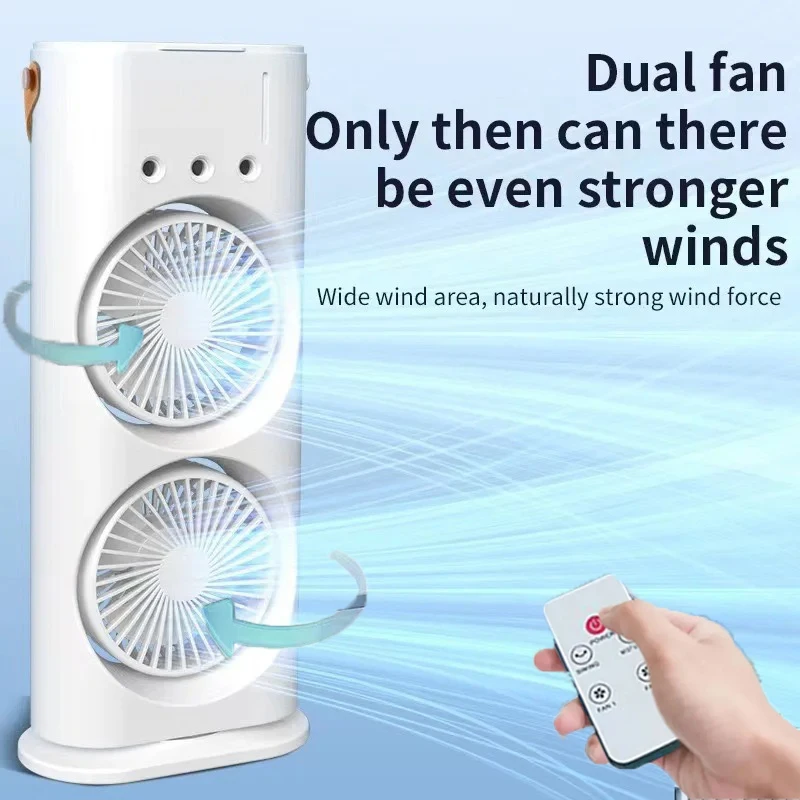 3 In 1 Fan AIr Conditioner Household Small Air Cooler LED Night Light Portable Humidifier Air Adjustment Fan Office Home Fan New