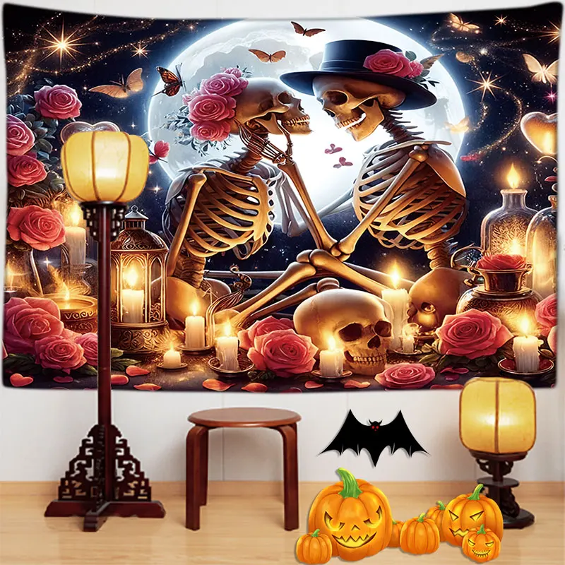 Halloween Skull Wall Tapestry Science Fiction Home Decoration  decoration Wall Hanging  Background Cloth