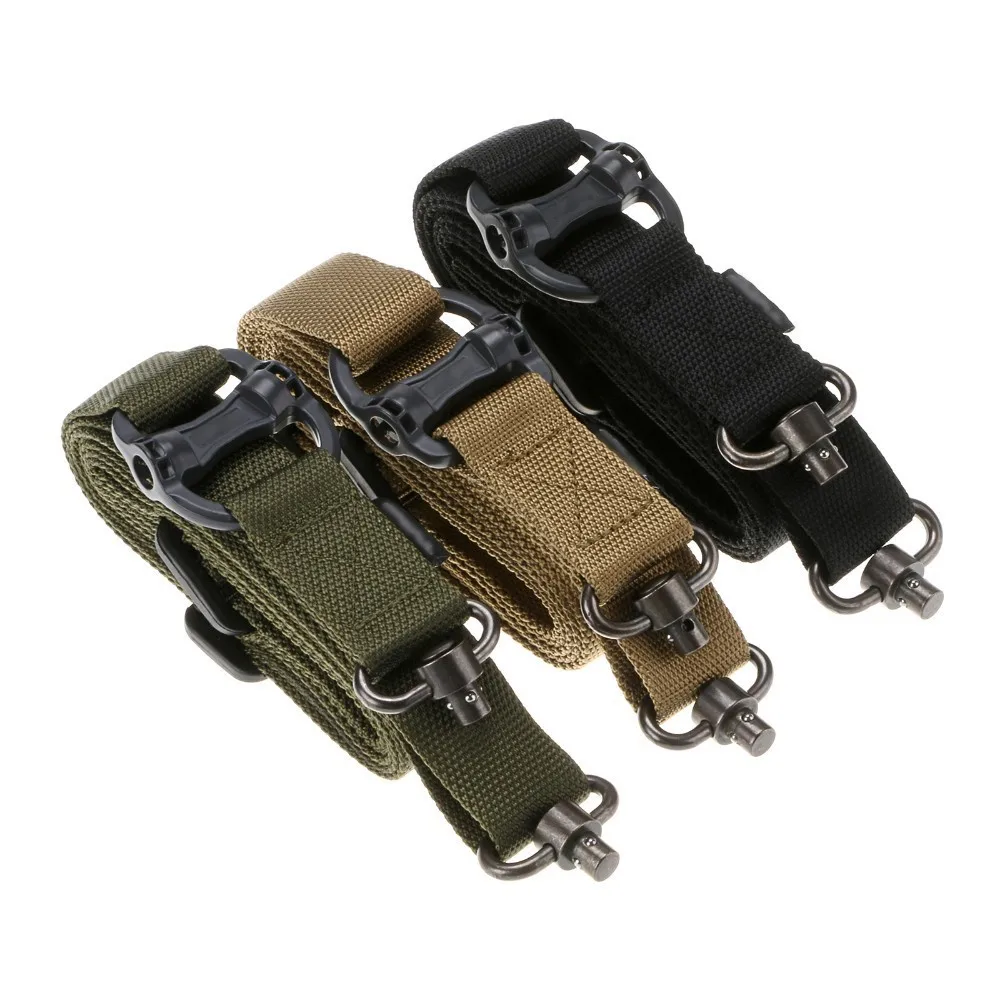 Adjustable Rifle Sling Gun QD Metal Belt Rotating Tactical Nylon Dual Point Weapon Multi Task Release Air Gun Hunting Channel