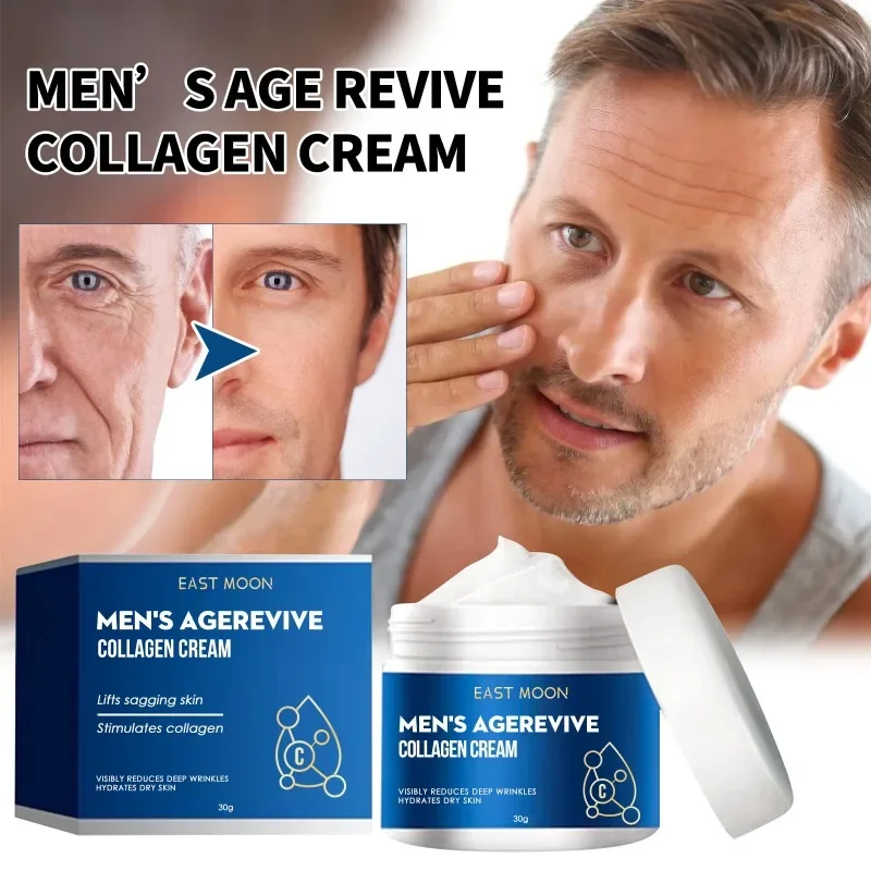 

Collagen Anti Wrinkle Cream for Men Fade Fine Lines Facial Lifting Firming Brighten Anti-aging hydrates Moisturizing Face care