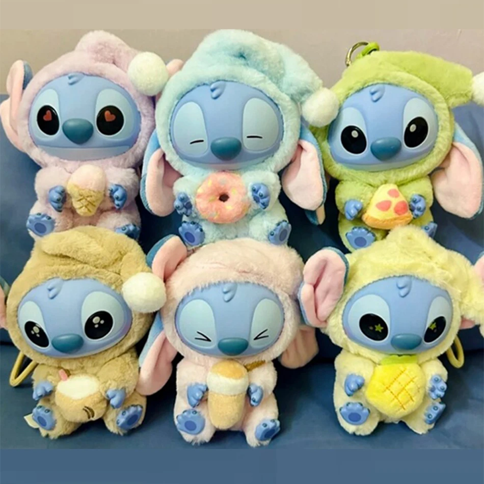 

New Disney Stitch Eat Sleep Series Vinyl Blind Box mystery box Pendant Cute Cartoon Soft Stuffed Doll Toy Plush Holiday Gift