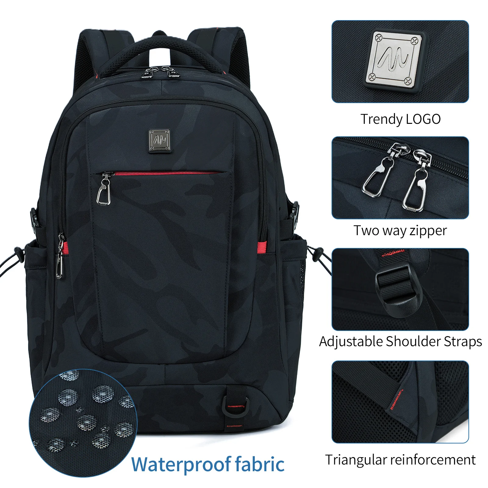 Backpack Primary School Middle School Students High School Bags Large Capacity Ultra-light Load Reduction Outdoor Travel Busines