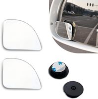2Pcs Car Blind Spot Mirror, 360 Degree Adjustable HD Glass Convex Mirror, Angle Rear View Mirror for Car SUV Reverse Parking