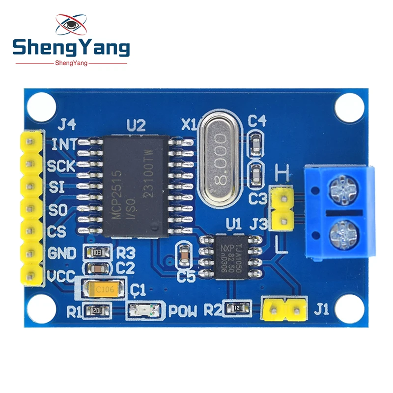 TZT MCP2515 CAN Bus Module Board TJA1050 Receiver SPI For 51 MCU ARM Controller NEW