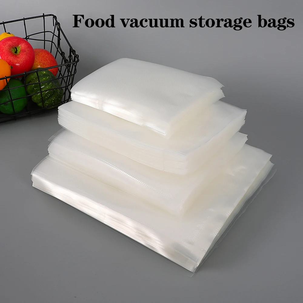 50PCS/Lot BPA-Free Vacuum Food Bags, Vacuum Sealed Storage Bags For Food Storage and Preservation,Reusable Vacuum Sealer Bag