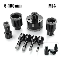 1 Pcs M14 Thread Diamond Dry Vacuum Brazed Drilling Core Bits Set porcelain tiles crowns Drill Granite Marble Hole Saw Tools