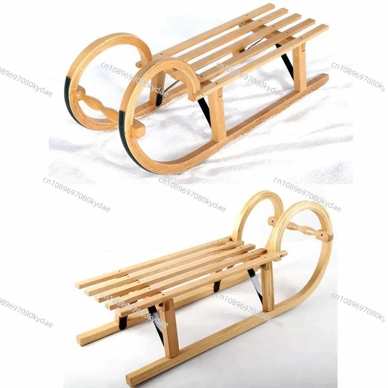 HAGIBIS Hot Sale Winter Snow Sled, Beech Wood Snowboard, Sleigh For Above 5 Ages Teens